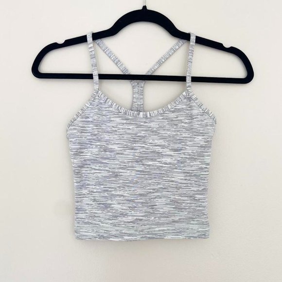 Lululemon Striped Racerback Crop Workout Top - Picture 1 of 2